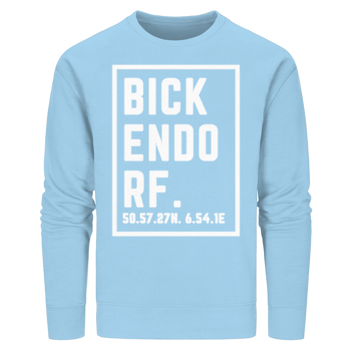 Bickendorf Koordinaten (großer Druck auf der Brust) - Organic Basic Unisex Sweatshirt