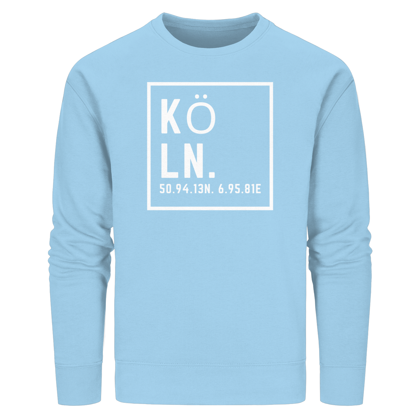 Köln Koordinaten (großer Druck auf der Brust) - Organic Basic Unisex Sweatshirt