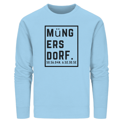 Müngersdorf Koordinaten (großer Druck auf der Brust) - Organic Basic Unisex Sweatshirt