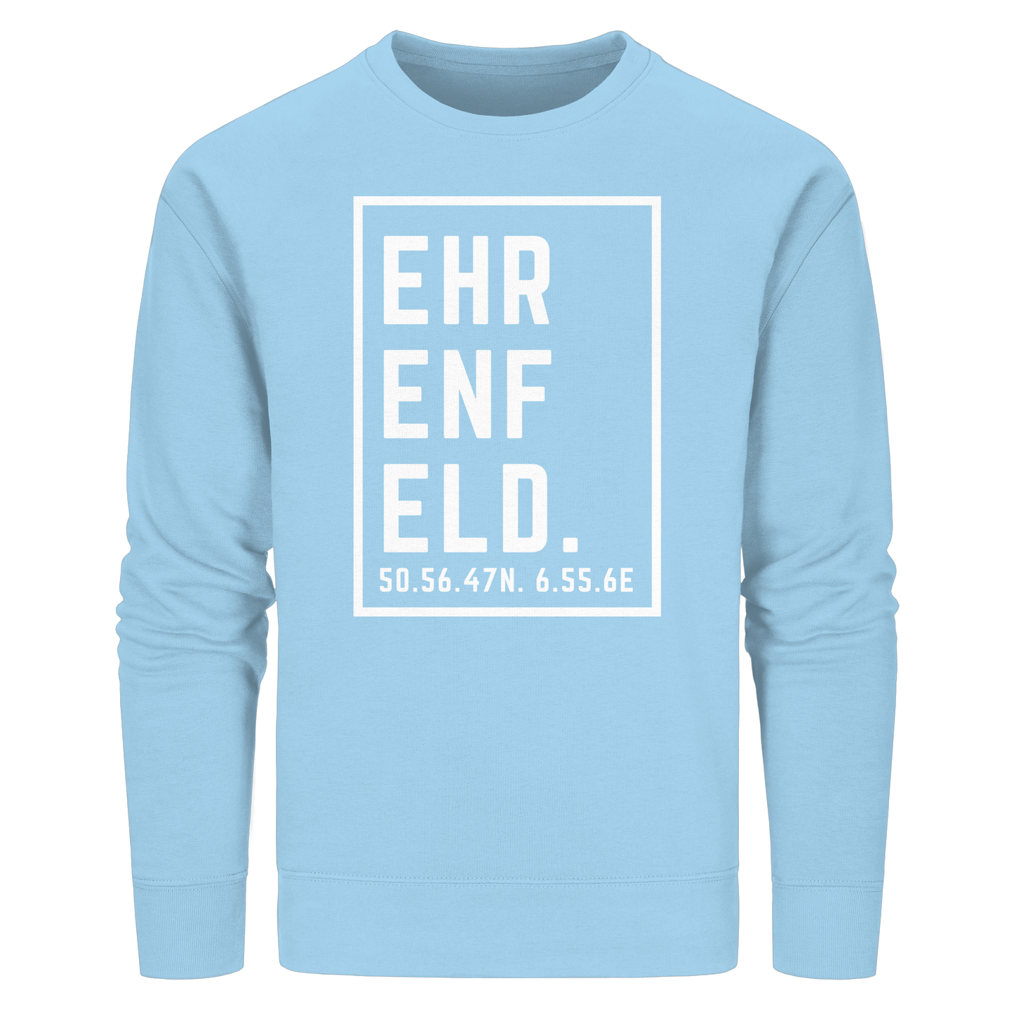 Ehrenfeld Koordinaten (großer Druck auf der Brust) - Organic Basic Unisex Sweatshirt