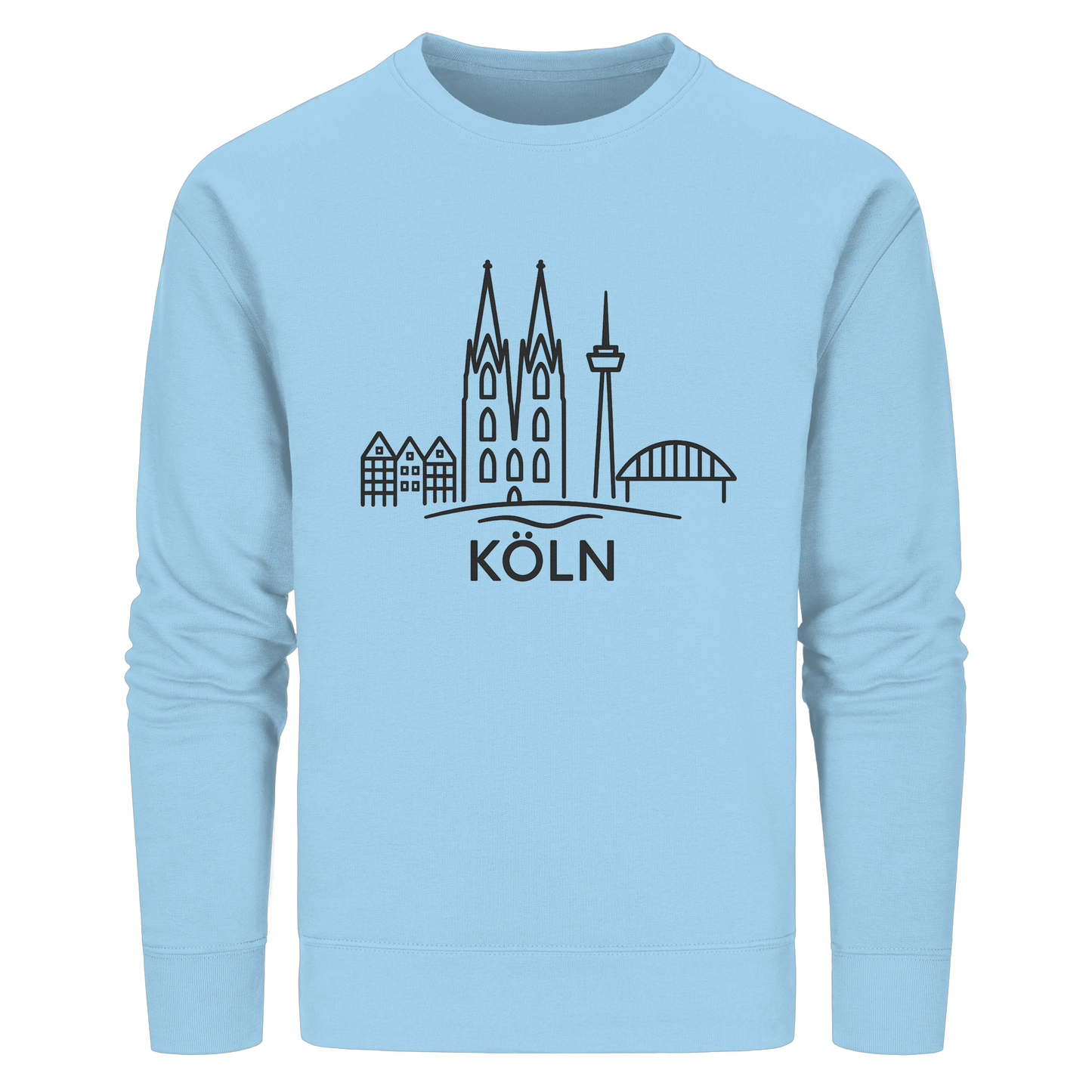 Köln Skyline (großer Druck auf der Brust) - Organic Basic Unisex Sweatshirt