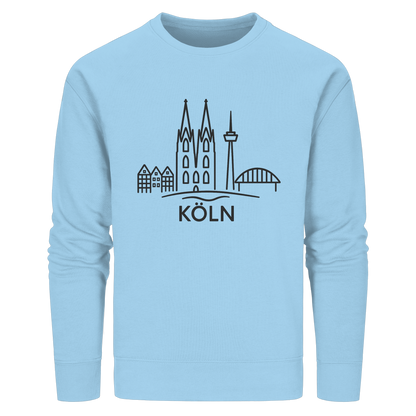 Köln Skyline (großer Druck auf der Brust) - Organic Basic Unisex Sweatshirt