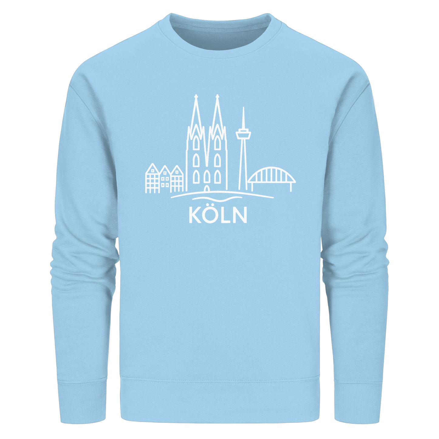 Köln Skyline (großer Druck auf der Brust) - Organic Basic Unisex Sweatshirt