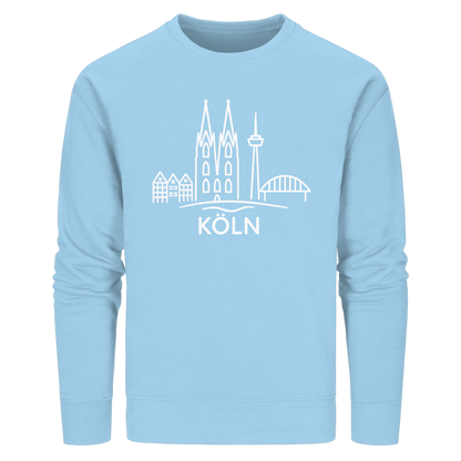 Köln Skyline (großer Druck auf der Brust) - Organic Basic Unisex Sweatshirt
