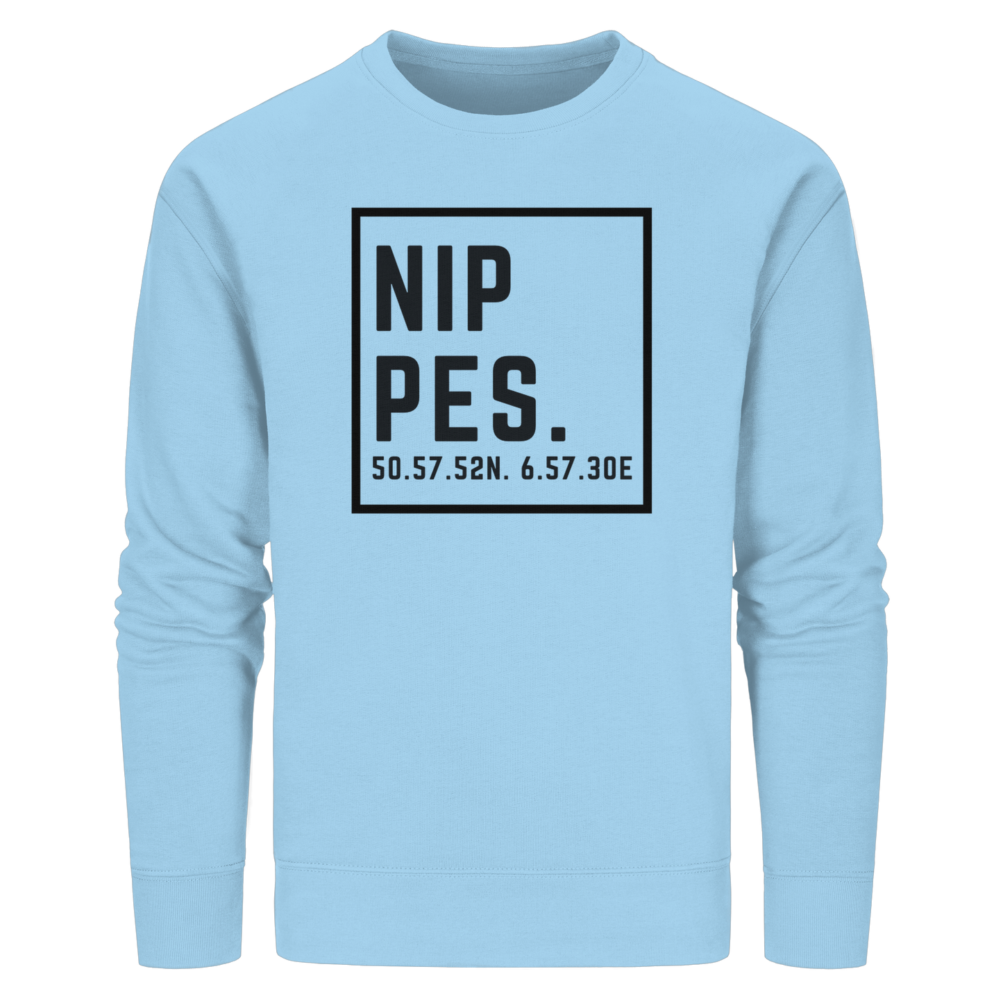 Nippes Koordinaten (großer Druck auf der Brust) - Organic Basic Unisex Sweatshirt