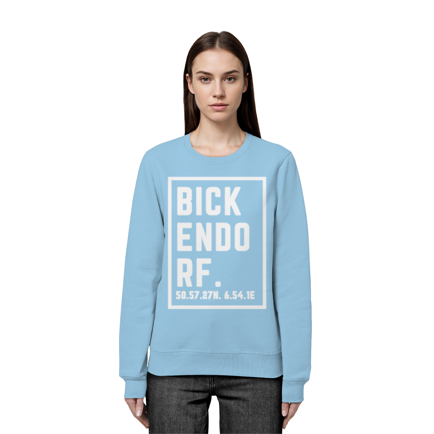 Bickendorf Koordinaten (großer Druck auf der Brust) - Organic Basic Unisex Sweatshirt