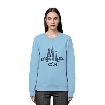 Köln Skyline (großer Druck auf der Brust) - Organic Basic Unisex Sweatshirt