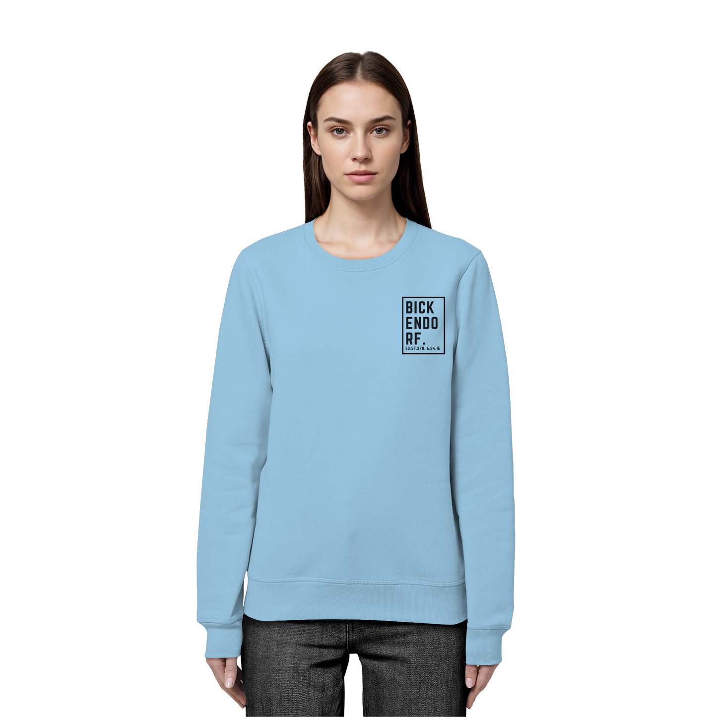 Bickendorf Koordinaten (kleiner Druck auf der Brust) - Organic Basic Unisex Sweatshirt