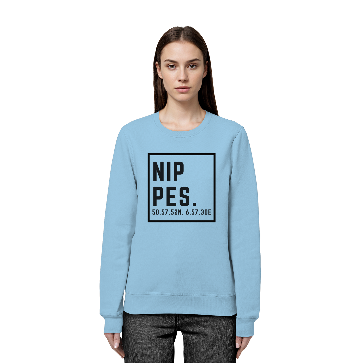 Nippes Koordinaten (großer Druck auf der Brust) - Organic Basic Unisex Sweatshirt
