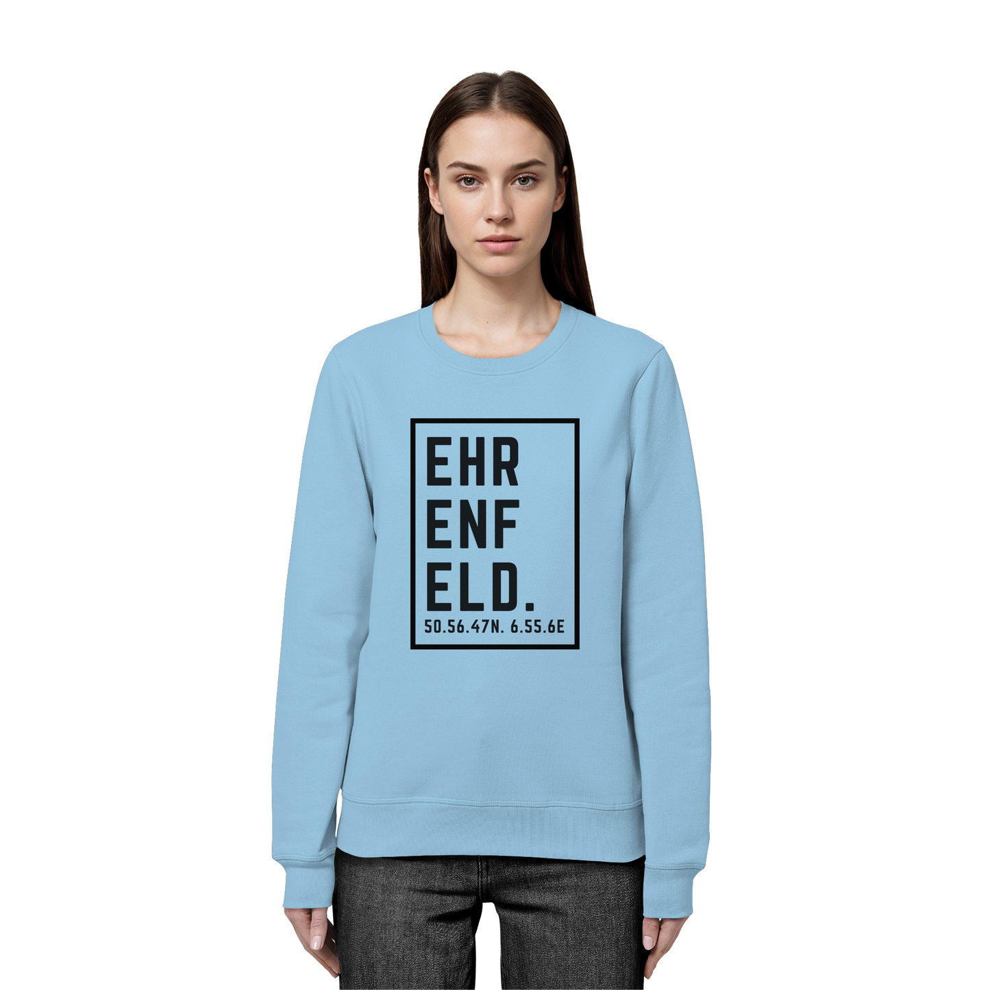 Ehrenfeld Koordinaten (großer Druck auf der Brust) - Organic Basic Unisex Sweatshirt