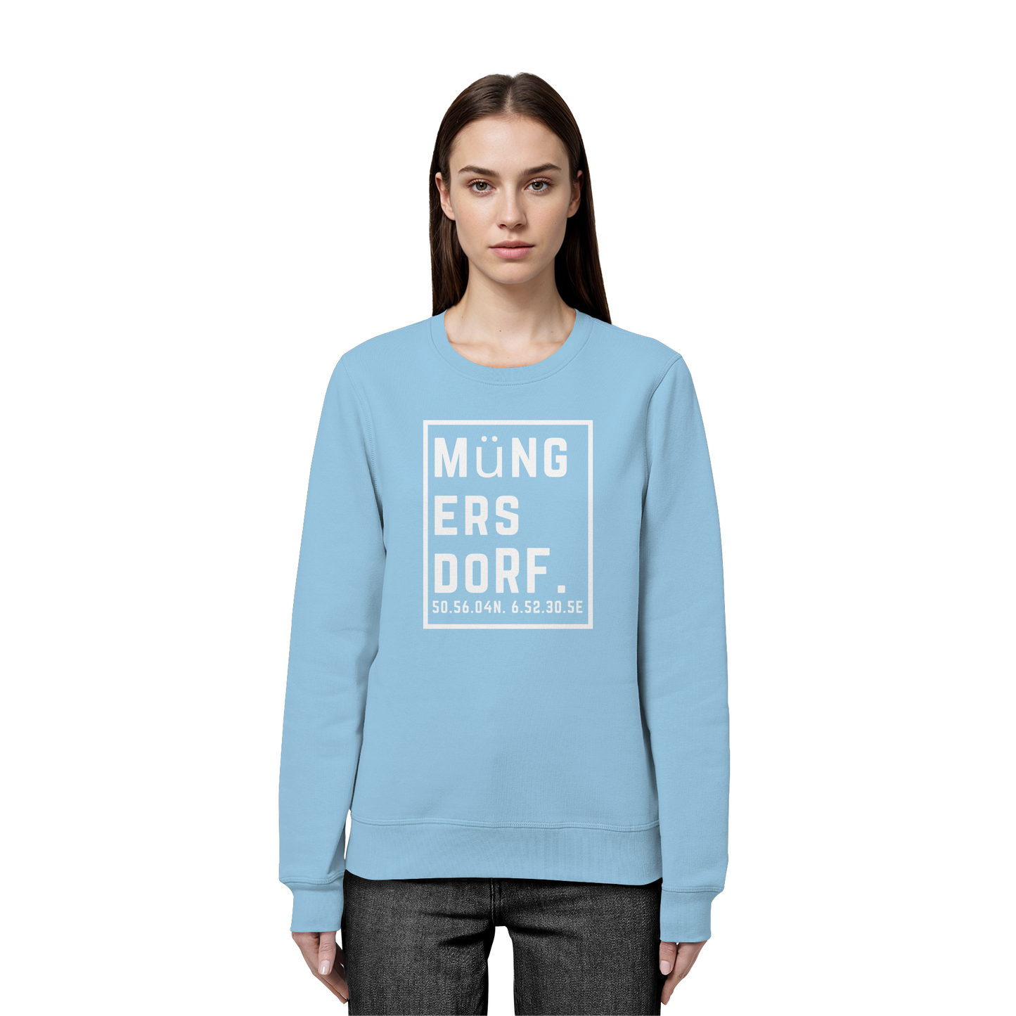Müngersdorf Koordinaten (großer Druck auf der Brust) - Organic Basic Unisex Sweatshirt