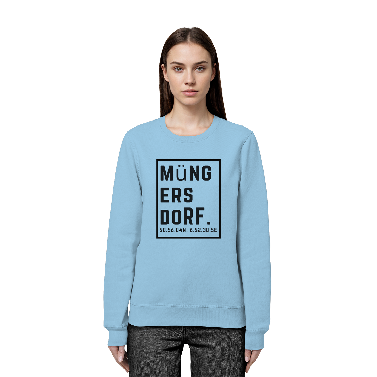 Müngersdorf Koordinaten (großer Druck auf der Brust) - Organic Basic Unisex Sweatshirt