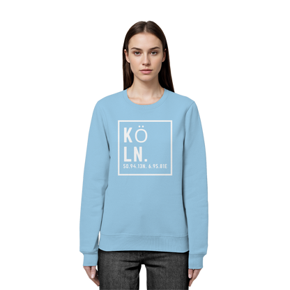 Köln Koordinaten (großer Druck auf der Brust) - Organic Basic Unisex Sweatshirt