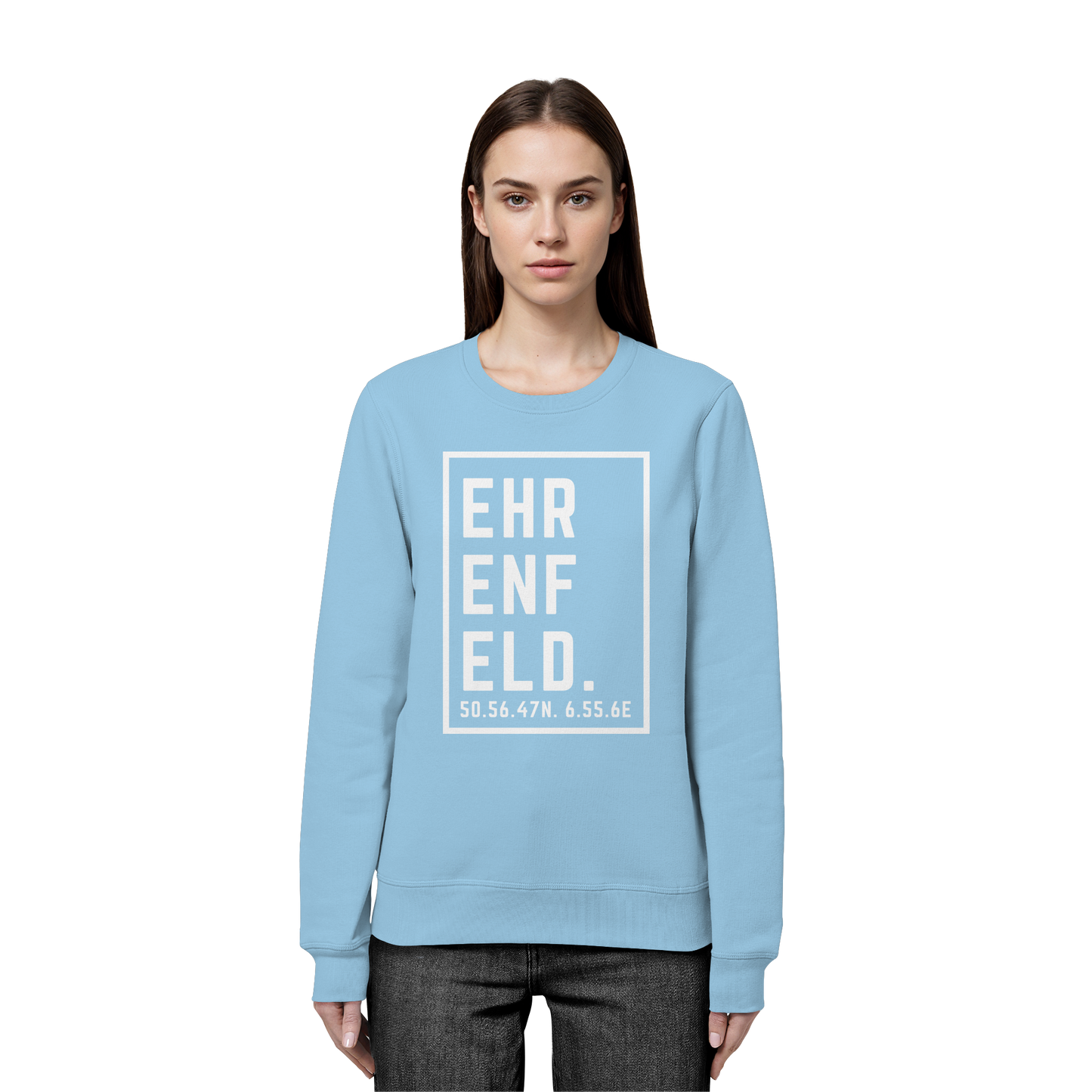 Ehrenfeld Koordinaten (großer Druck auf der Brust) - Organic Basic Unisex Sweatshirt