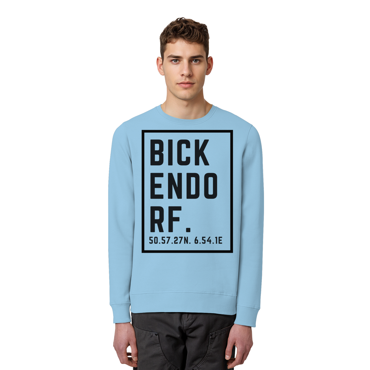 Bickendorf Koordinaten (großer Druck auf der Brust) - Organic Basic Unisex Sweatshirt