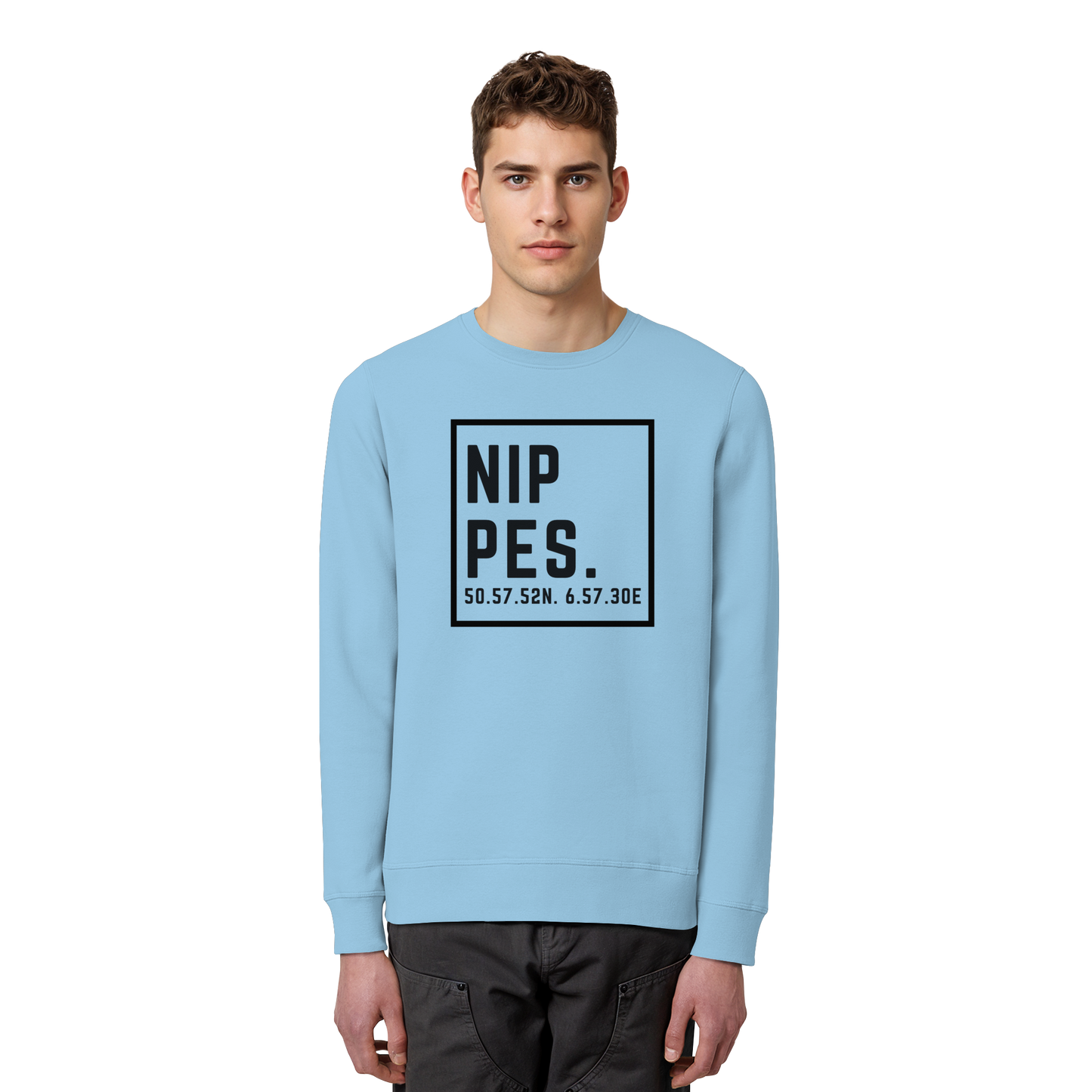 Nippes Koordinaten (großer Druck auf der Brust) - Organic Basic Unisex Sweatshirt