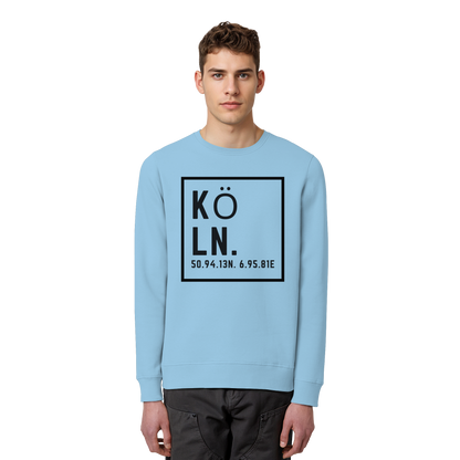 Köln Koordinaten (großer Druck auf der Brust) - Organic Basic Unisex Sweatshirt