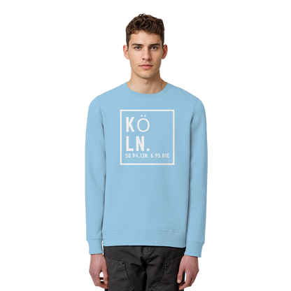 Köln Koordinaten (großer Druck auf der Brust) - Organic Basic Unisex Sweatshirt