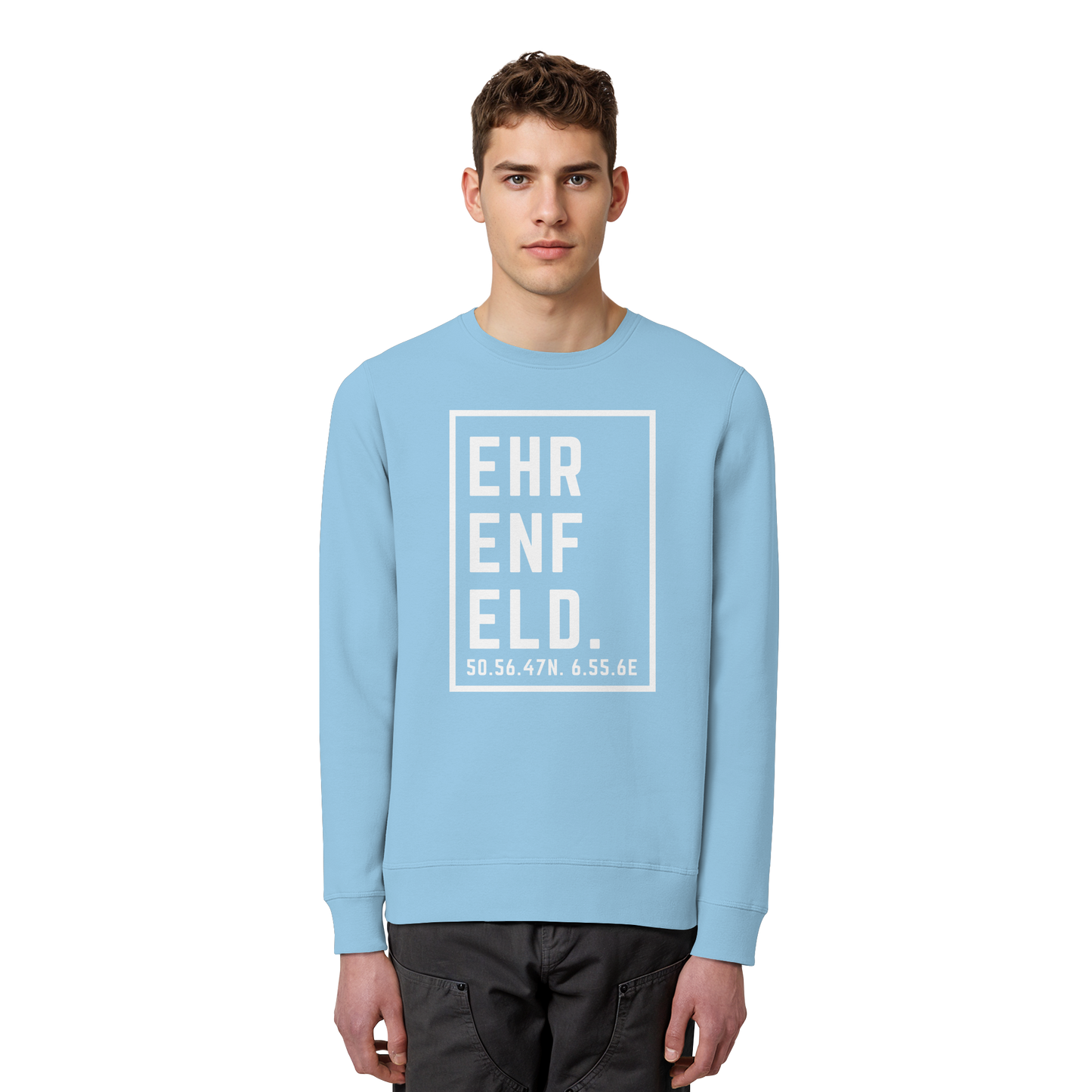 Ehrenfeld Koordinaten (großer Druck auf der Brust) - Organic Basic Unisex Sweatshirt