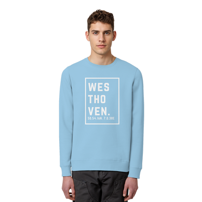 Westhoven Koordinaten (großer Druck auf der Brust) - Organic Basic Unisex Sweatshirt