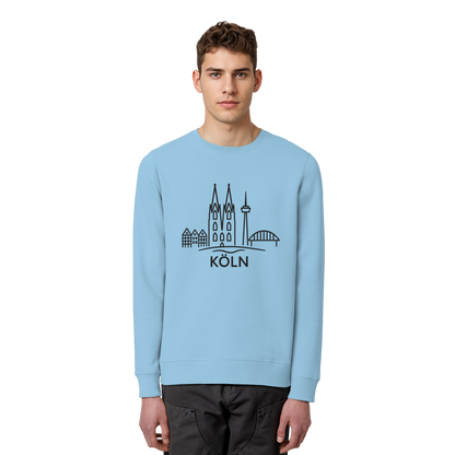 Köln Skyline (großer Druck auf der Brust) - Organic Basic Unisex Sweatshirt