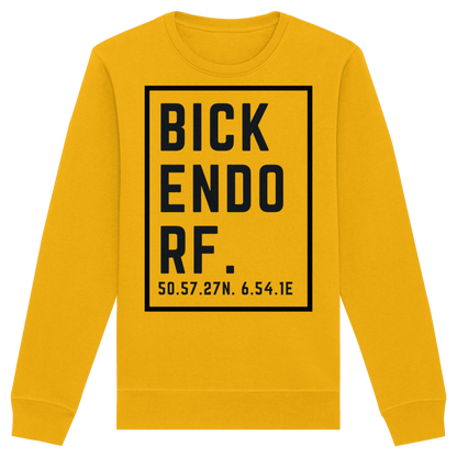 Bickendorf Koordinaten (großer Druck auf der Brust) - Organic Basic Unisex Sweatshirt
