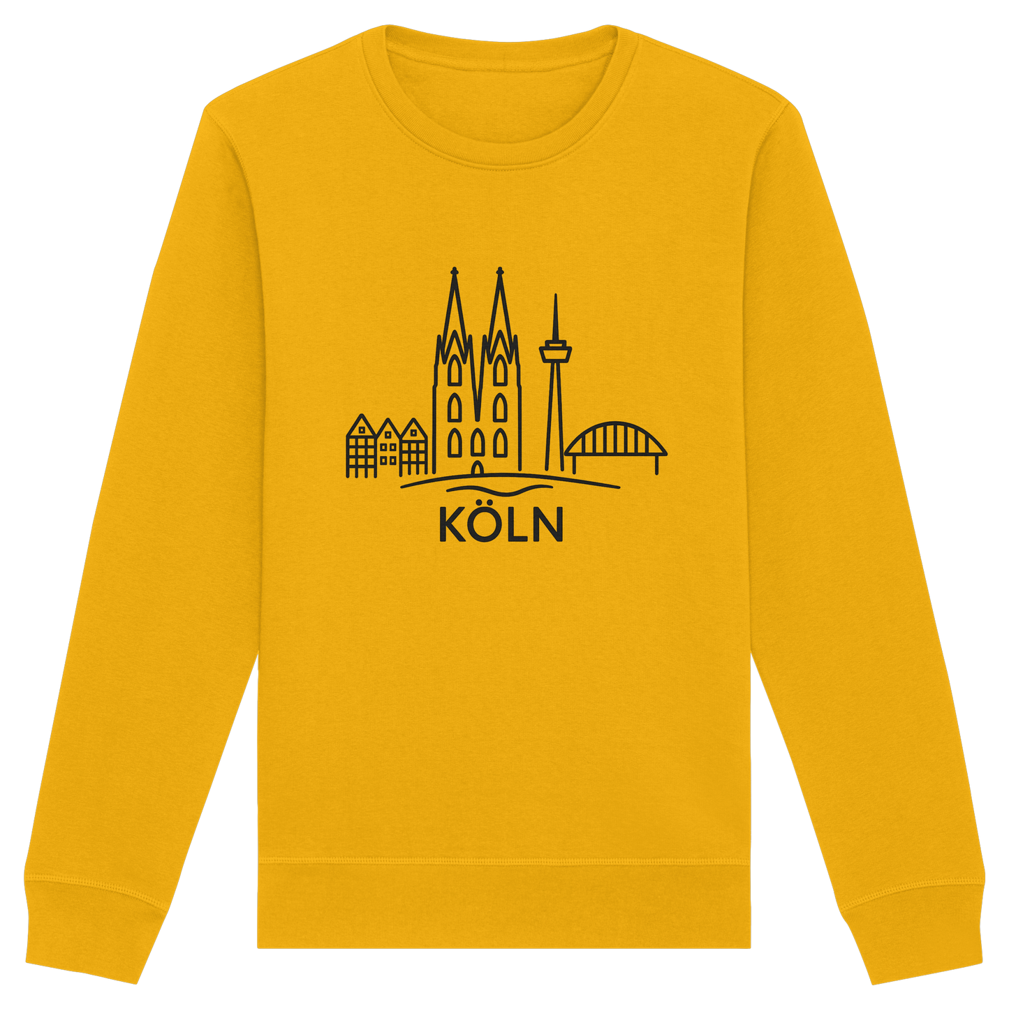 Köln Skyline (großer Druck auf der Brust) - Organic Basic Unisex Sweatshirt