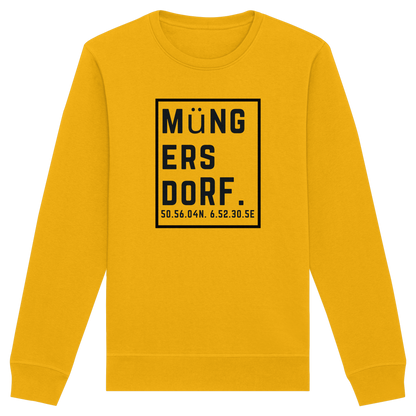 Müngersdorf Koordinaten (großer Druck auf der Brust) - Organic Basic Unisex Sweatshirt