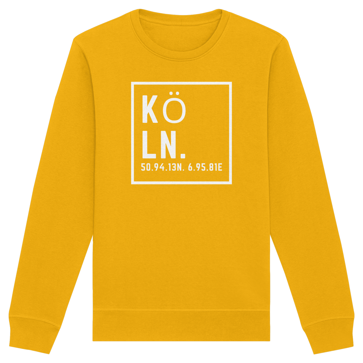 Köln Koordinaten (großer Druck auf der Brust) - Organic Basic Unisex Sweatshirt