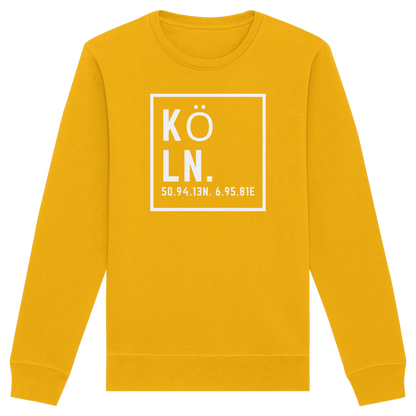 Köln Koordinaten (großer Druck auf der Brust) - Organic Basic Unisex Sweatshirt