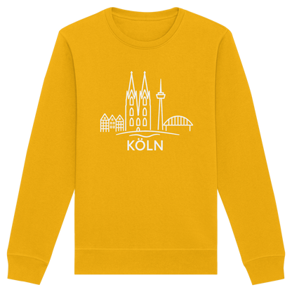 Köln Skyline (großer Druck auf der Brust) - Organic Basic Unisex Sweatshirt