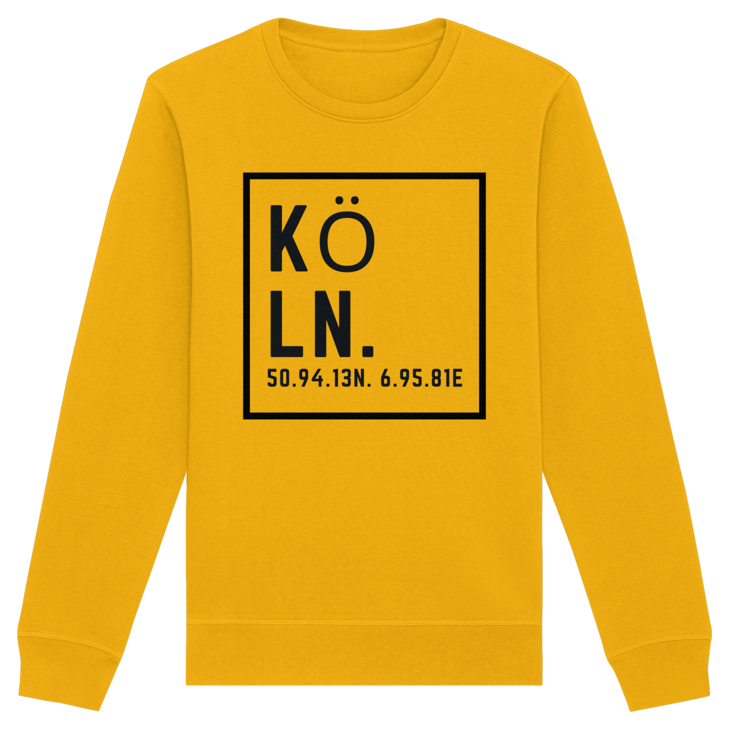 Köln Koordinaten (großer Druck auf der Brust) - Organic Basic Unisex Sweatshirt