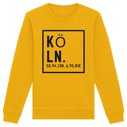 Köln Koordinaten (großer Druck auf der Brust) - Organic Basic Unisex Sweatshirt