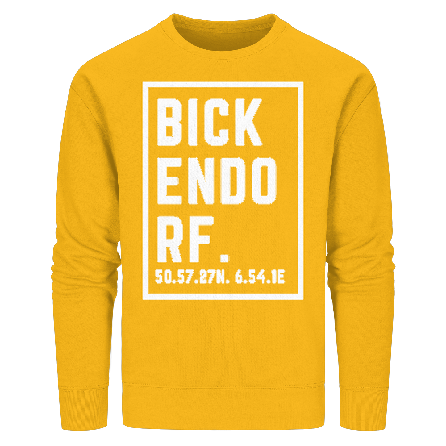 Bickendorf Koordinaten (großer Druck auf der Brust) - Organic Basic Unisex Sweatshirt