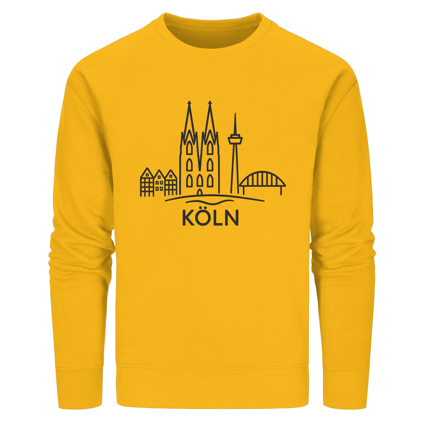 Köln Skyline (großer Druck auf der Brust) - Organic Basic Unisex Sweatshirt
