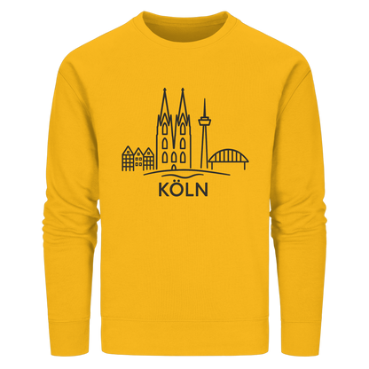 Köln Skyline (großer Druck auf der Brust) - Organic Basic Unisex Sweatshirt