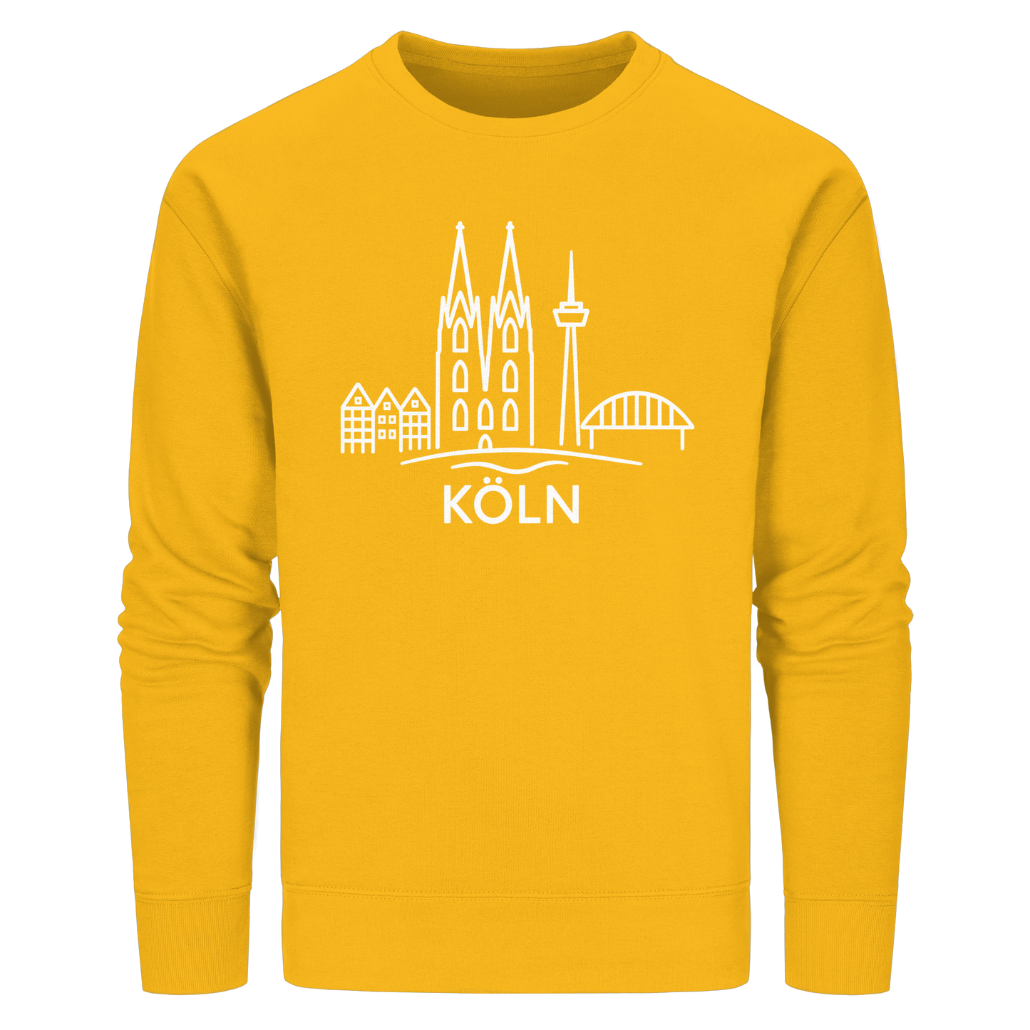 Köln Skyline (großer Druck auf der Brust) - Organic Basic Unisex Sweatshirt