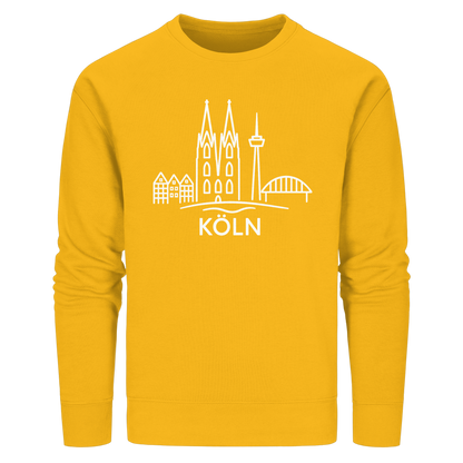 Köln Skyline (großer Druck auf der Brust) - Organic Basic Unisex Sweatshirt