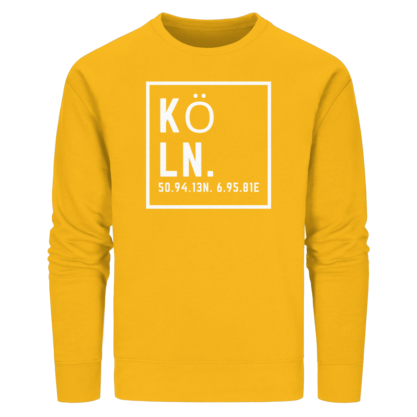 Köln Koordinaten (großer Druck auf der Brust) - Organic Basic Unisex Sweatshirt