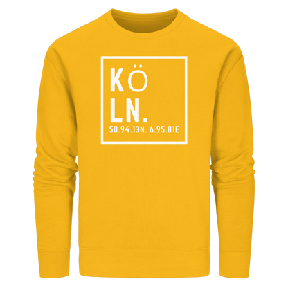 Köln Koordinaten (großer Druck auf der Brust) - Organic Basic Unisex Sweatshirt