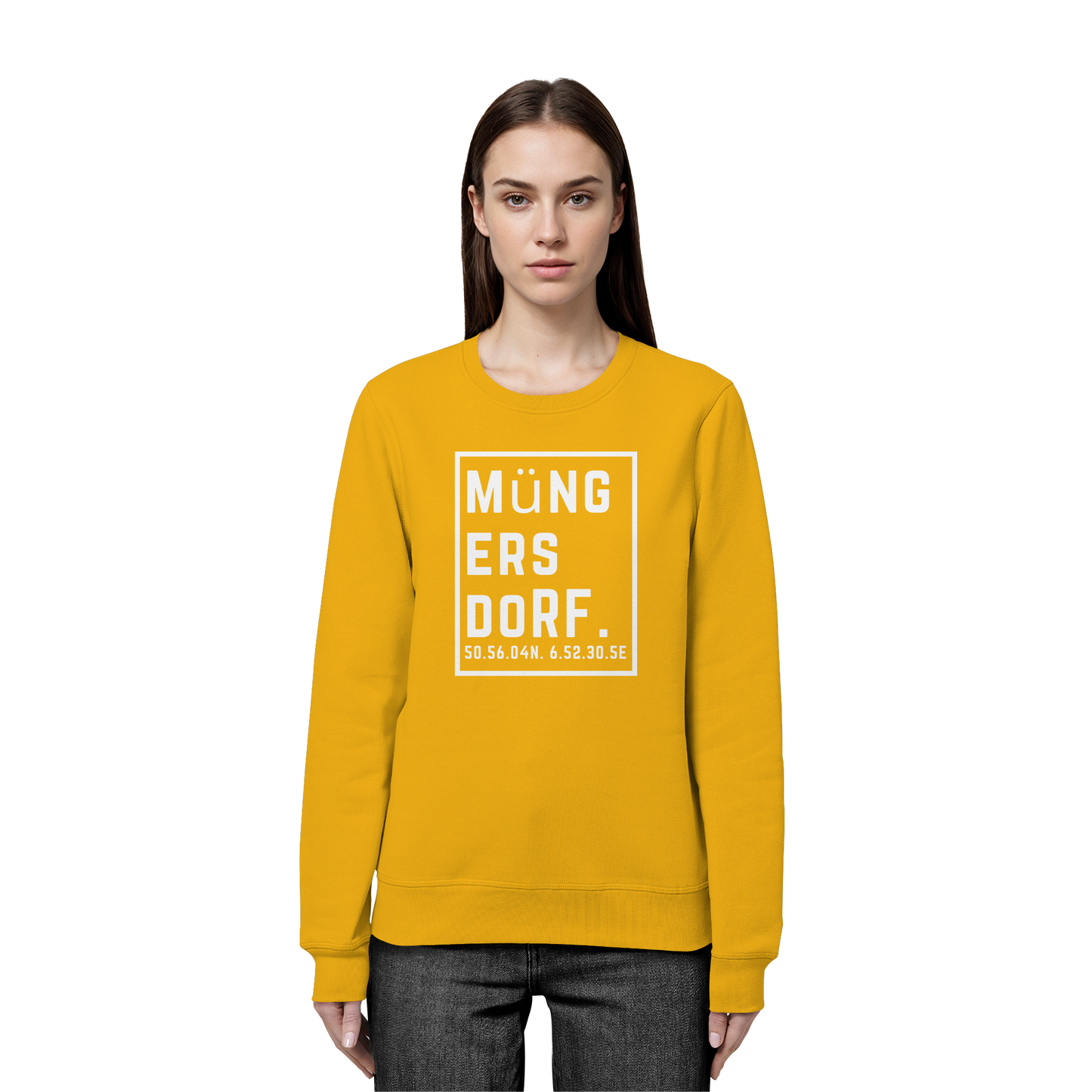 Müngersdorf Koordinaten (großer Druck auf der Brust) - Organic Basic Unisex Sweatshirt