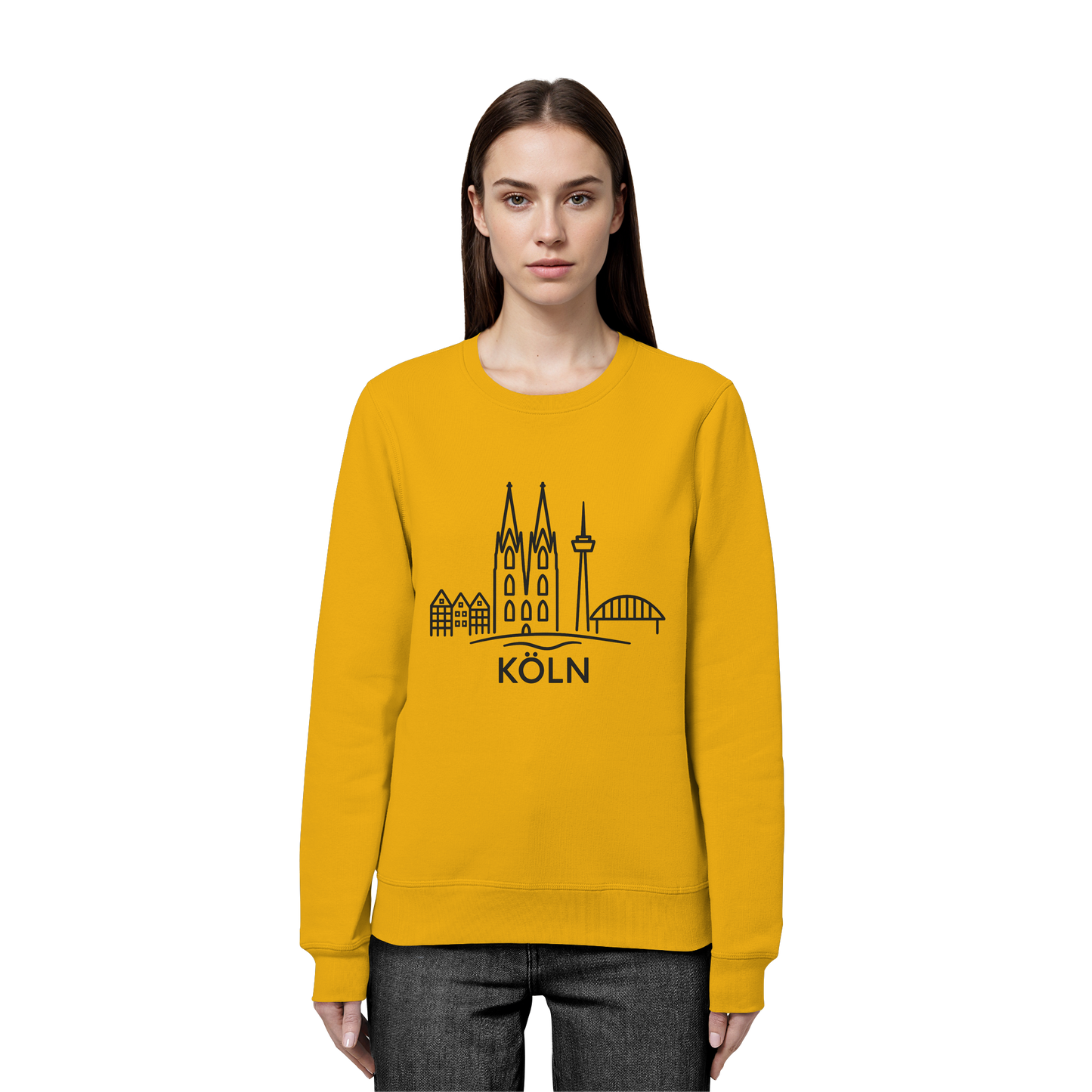 Köln Skyline (großer Druck auf der Brust) - Organic Basic Unisex Sweatshirt