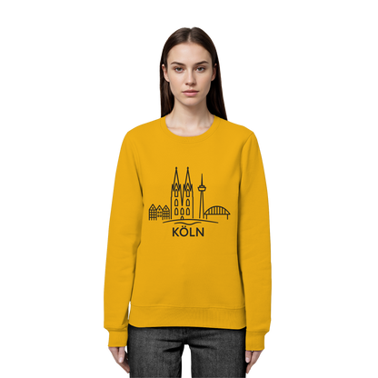Köln Skyline (großer Druck auf der Brust) - Organic Basic Unisex Sweatshirt