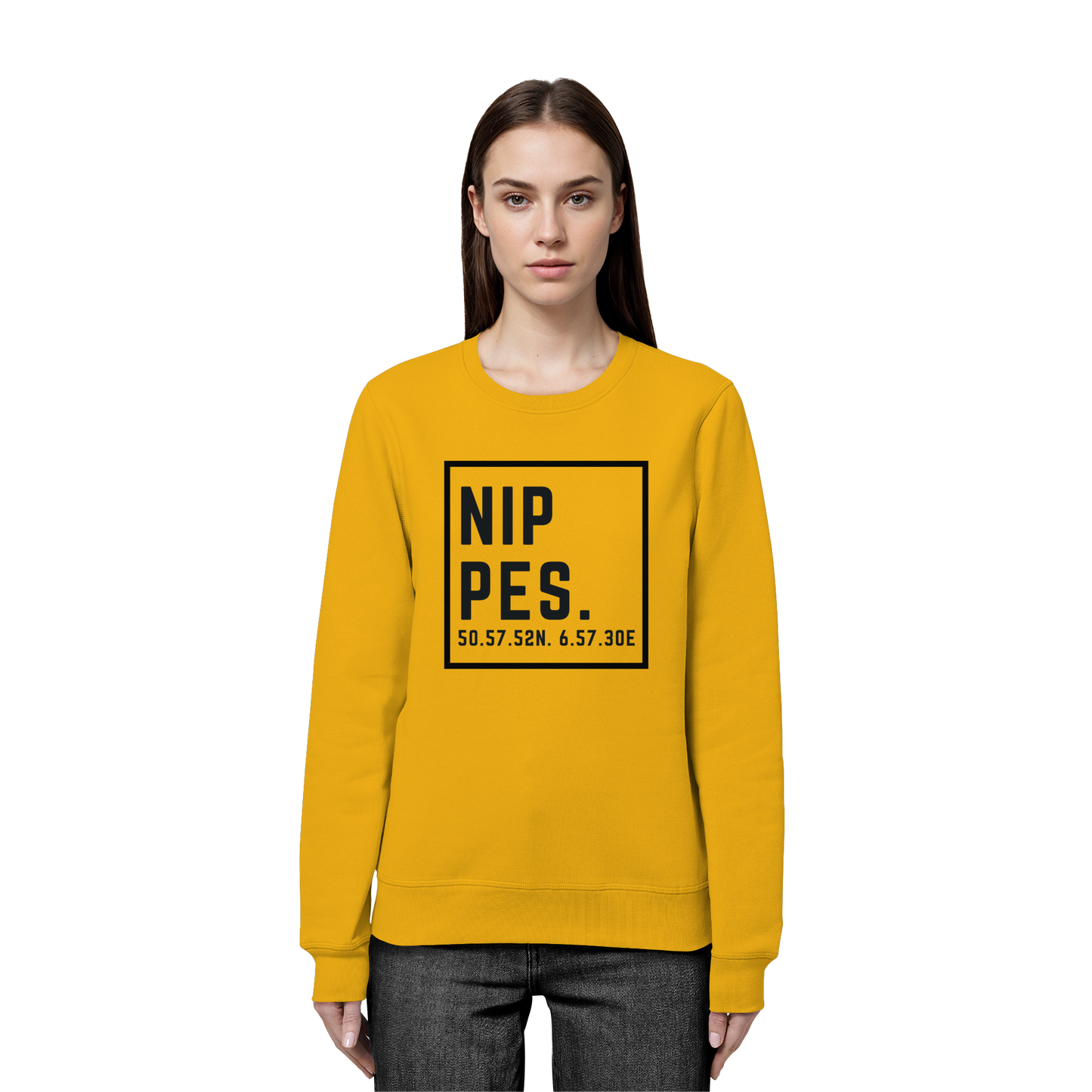 Nippes Koordinaten (großer Druck auf der Brust) - Organic Basic Unisex Sweatshirt