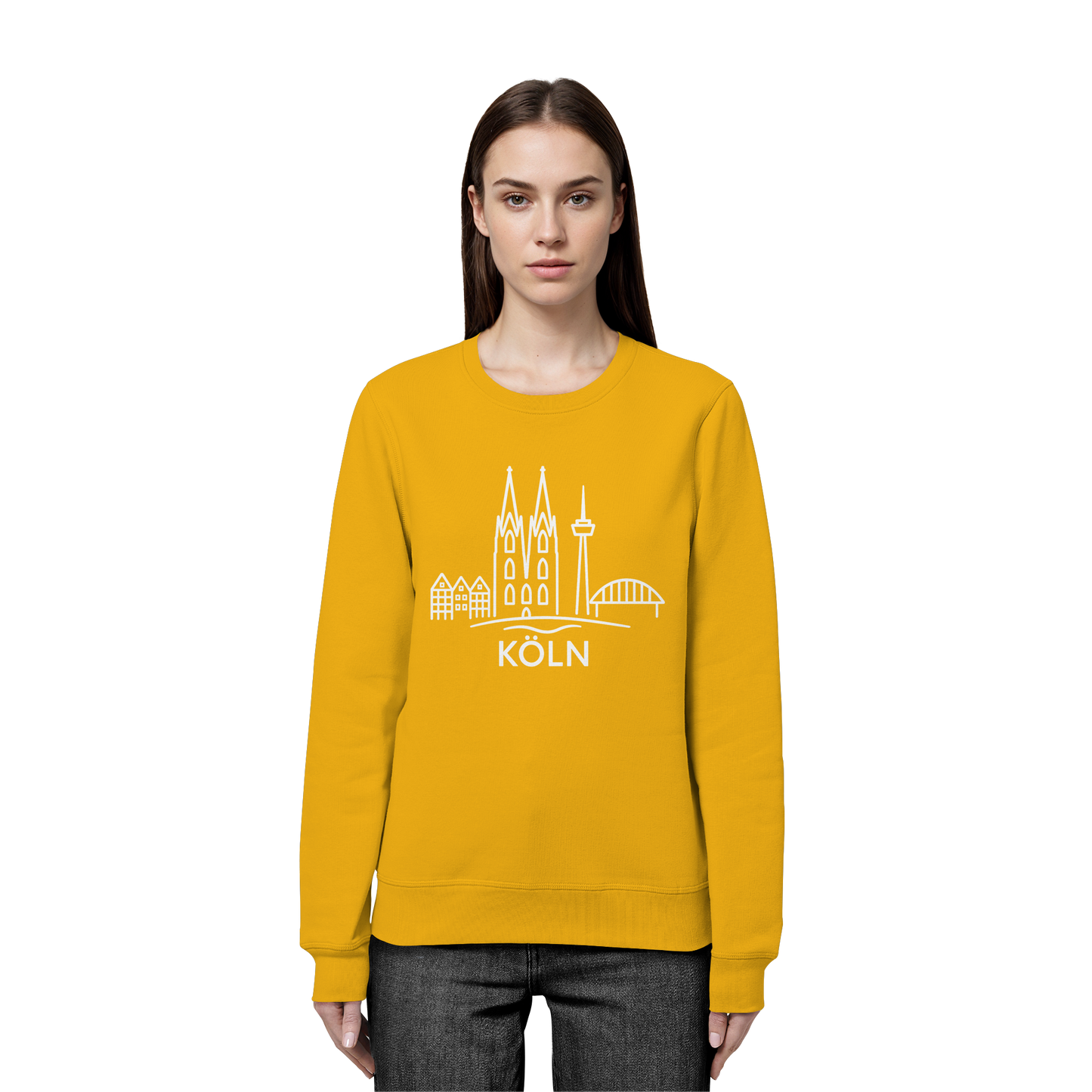 Köln Skyline (großer Druck auf der Brust) - Organic Basic Unisex Sweatshirt