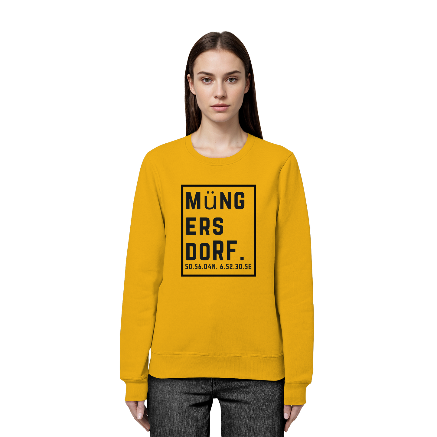Müngersdorf Koordinaten (großer Druck auf der Brust) - Organic Basic Unisex Sweatshirt
