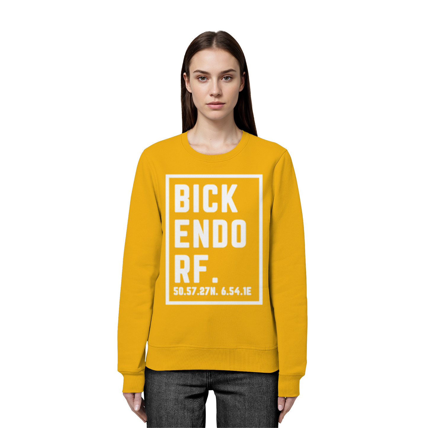 Bickendorf Koordinaten (großer Druck auf der Brust) - Organic Basic Unisex Sweatshirt