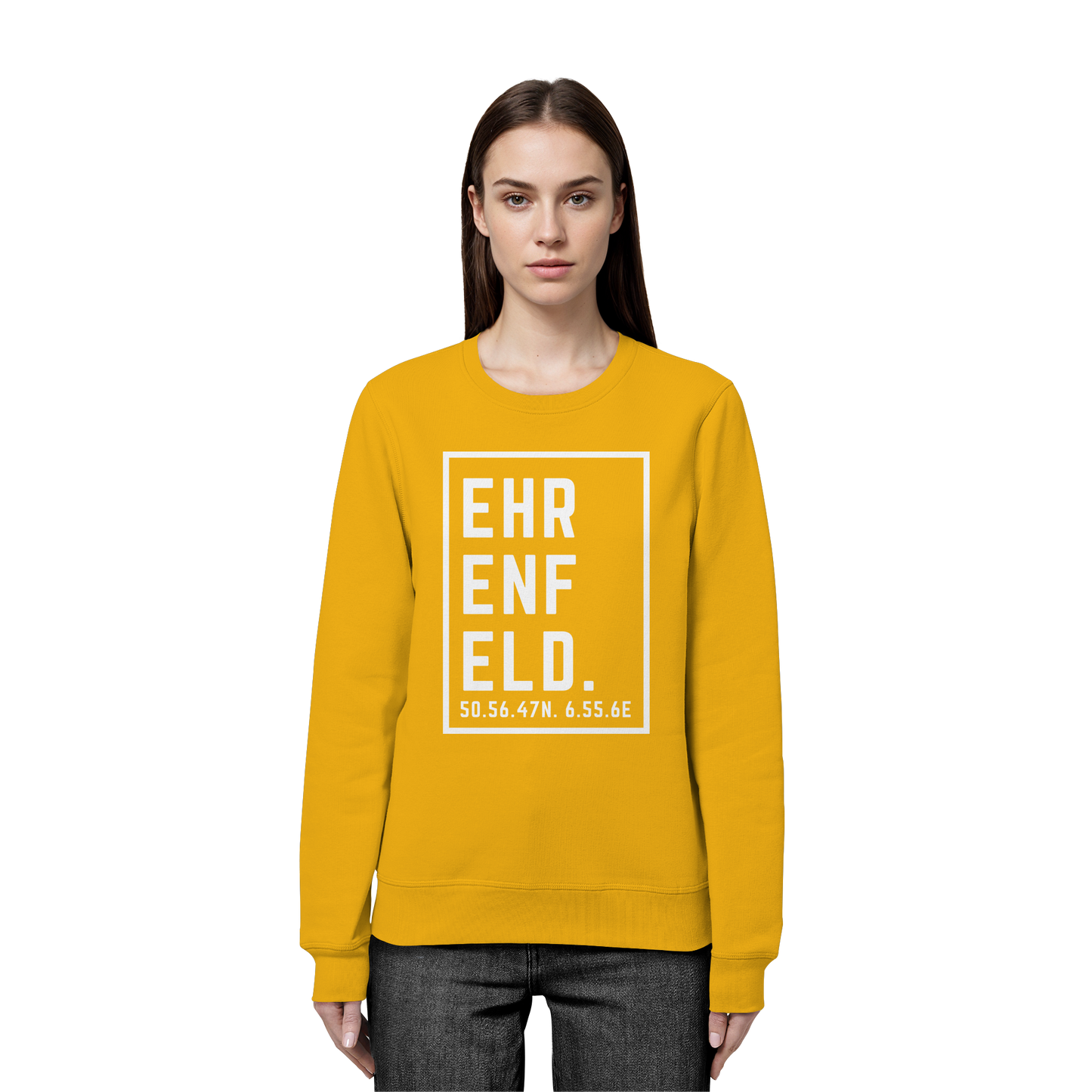 Ehrenfeld Koordinaten (großer Druck auf der Brust) - Organic Basic Unisex Sweatshirt
