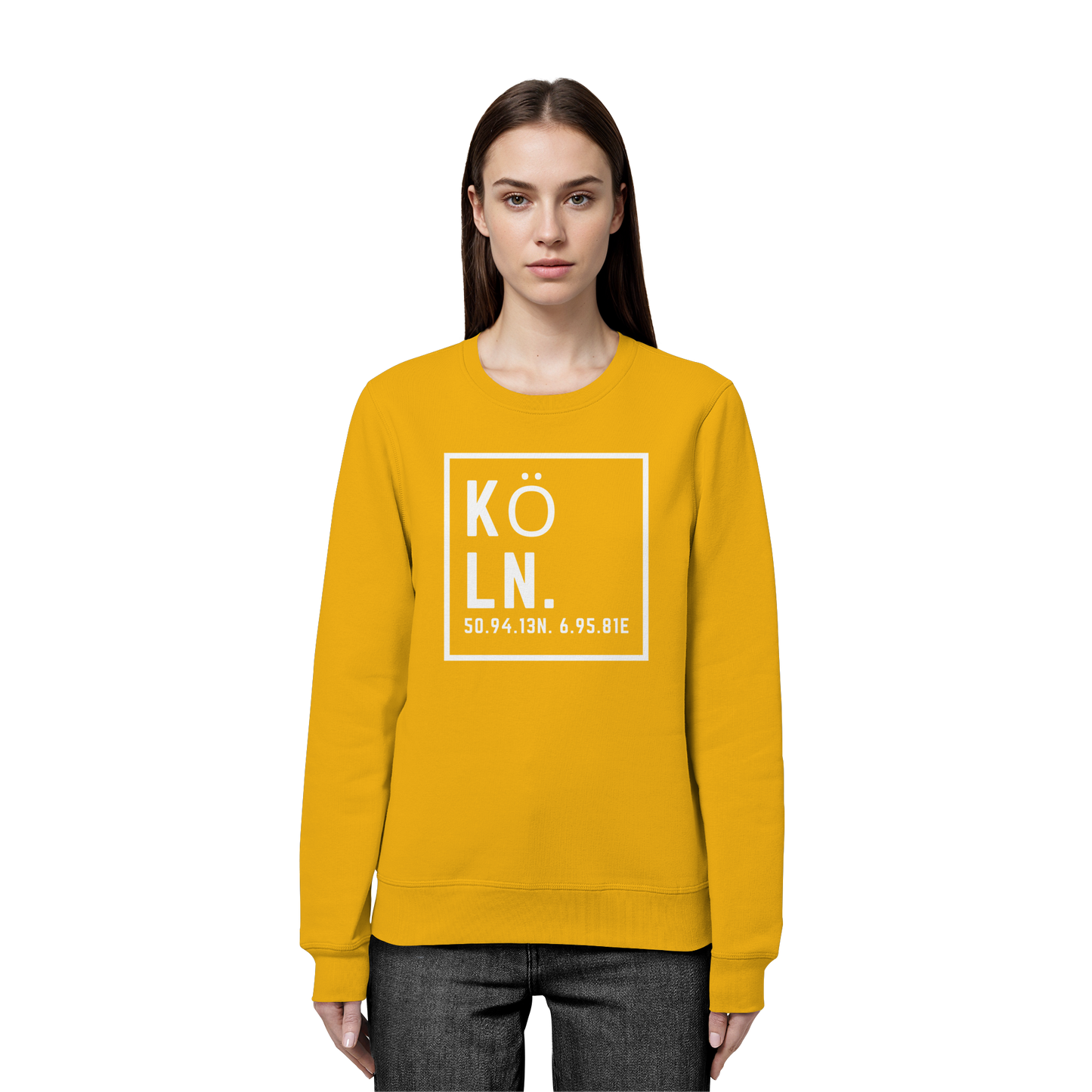 Köln Koordinaten (großer Druck auf der Brust) - Organic Basic Unisex Sweatshirt