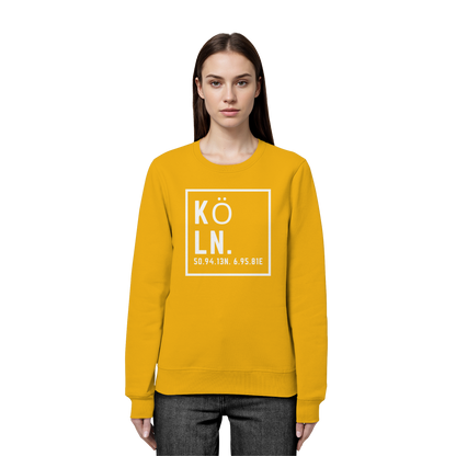 Köln Koordinaten (großer Druck auf der Brust) - Organic Basic Unisex Sweatshirt
